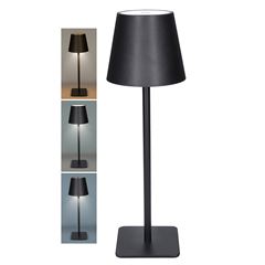 Solight LED nabíjacia lampička Lucca, 120lm, zmena CCT, stmievanie, čierna