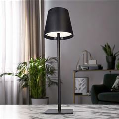 Solight LED nabíjacia lampička Lucca, 120lm, zmena CCT, stmievanie, čierna