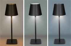 Solight LED nabíjacia lampička Lucca, 120lm, zmena CCT, stmievanie, čierna