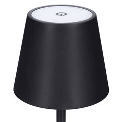 Solight LED nabíjacia lampička Lucca, 120lm, zmena CCT, stmievanie, čierna