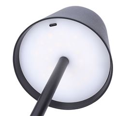 Solight LED nabíjacia lampička Lucca, 120lm, zmena CCT, stmievanie, čierna