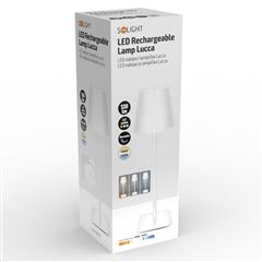 Solight LED nabíjacia lampička Lucca, 120lm, zmena CCT, stmievanie, biela