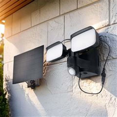 Solight LED solárne svetlo so senzorom, 9W, 850lm, 4000K, Li-Ion, čierna