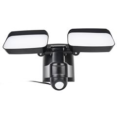 Solight LED solárne svetlo so senzorom, 9W, 850lm, 4000K, Li-Ion, čierna