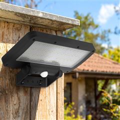 Solight LED solárne svetlo so senzorom, 5W, 500lm, 4000K, Li-Ion, čierna
