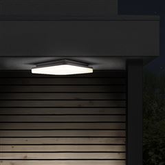 Solight LED venkovné osvetlenie, prisadené, štvorcove, IP54, 15W, 1150lm, 4000K, 22cm