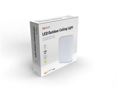 Solight LED venkovné osvetlenie, prisadené, štvorcove, IP54, 15W, 1150lm, 4000K, 22cm