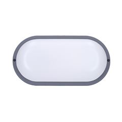 Solight LED vonkajšie osvetlenie oválne, 13W, 910lm, 4000K, IP54, 21cm, sivá farba