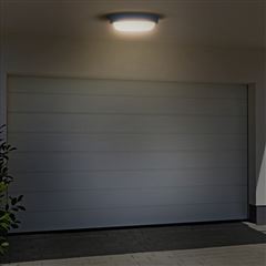 Solight LED vonkajšie osvetlenie guľaté, 13W, 910lm, 4000K, IP54, 17cm, sivá farba