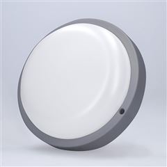 Solight LED vonkajšie osvetlenie guľaté, 13W, 910lm, 4000K, IP54, 17cm, sivá farba