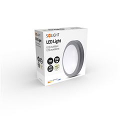Solight LED vonkajšie osvetlenie Siena, sivé, 13W, 910lm, 4000K, IP54, 17cm