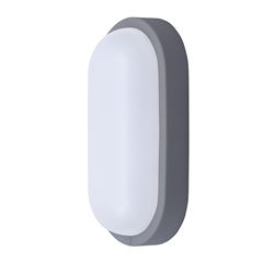 Solight LED vonkajšie osvetlenie oválne, 20W, 1500lm, 4000K, IP54, 26cm, sivá farba