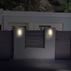 Solight LED vonkajšie osvetlenie oválne, 20W, 1500lm, 4000K, IP54, 26cm, sivá farba