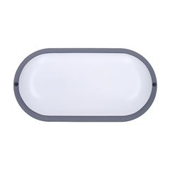 Solight LED vonkajšie osvetlenie oválne, 20W, 1500lm, 4000K, IP54, 26cm, sivá farba