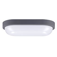 Solight LED vonkajšie osvetlenie oválne, 20W, 1500lm, 4000K, IP54, 26cm, sivá farba