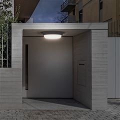 Solight LED vonkajšie osvetlenie guľaté, 20W, 1500lm, 4000K, IP54, 20cm, sivá farba