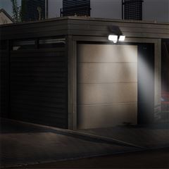 Solight LED solárne svetlo so senzorom, 8W, 600lm, Li-on, čierna