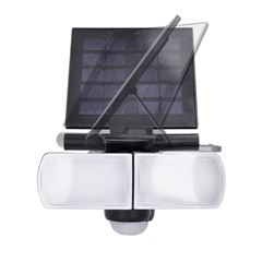 Solight LED solárne svetlo so senzorom, 8W, 600lm, Li-on, čierna