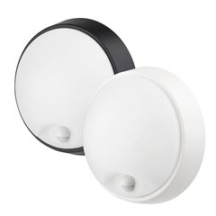 Solight LED vonkajšie osvetlenie so senzorom a nastaviteľnou CCT, 18W, 1800lm, 22cm, 2v1,biely a čierny kryt