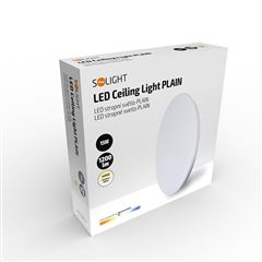 Solight LED stropné svietidlo PLAIN, 15W, 1000lm, 4000K, okrúhle, 26cm