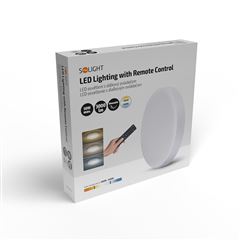 Solight LED osvetlenie LECCE s diaľkovým ovládačom, 50W, 3000lm, 40cm, zmena chromatickosti, stmievateľné, biela
