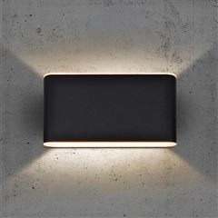 Solight LED vonkajšie nástenné osvetlenie Modena, 12W, 800lm, 3CCT, čierna