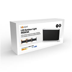 Solight LED vonkajšie nástenné osvetlenie Modena, 12W, 800lm, 3CCT, čierna