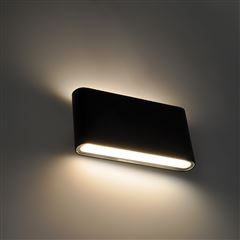 Solight LED vonkajšie nástenné osvetlenie Modena, 12W, 680lm, 120°, čierna