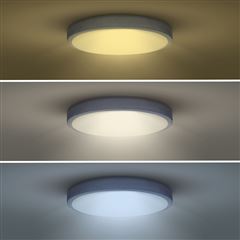 Solight LED osvetlenie s diaľkovým ovládačom Grey, 48W, 3360lm, 38cm, zmena chromatickosti, stmievateľné