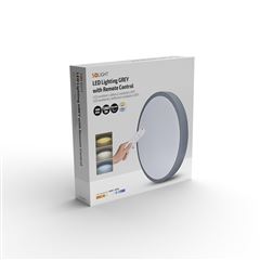 Solight LED osvetlenie s diaľkovým ovládačom Grey, 48W, 3360lm, 38cm, zmena chromatickosti, stmievateľné