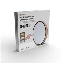 Solight LED osvetlenie s diaľkovým ovládačom Iron Oak, 60W, 4200lm, 51cm, zmena chromatičnosti, stmievateľné