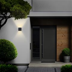 Solight LED vonkajšie nástenné osvetlenie Parma, 6W, 420lm, 3000K, čierna