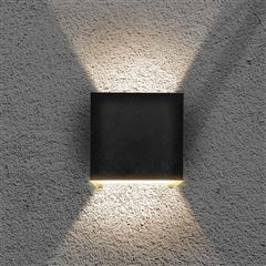 Solight LED vonkajšie nástenné osvetlenie Parma, 6W, 420lm, 3000K, čierna