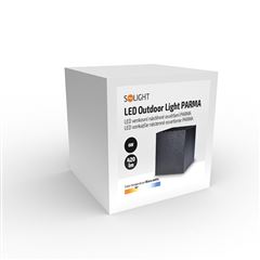 Solight LED vonkajšie nástenné osvetlenie Parma, 6W, 420lm, 3000K, čierna