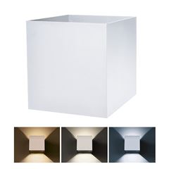 Solight LED vonkajšie nástenné osvetlenie Parma, 6W, 360lm, 10-110°, biela