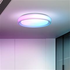 Solight LED osvetlenie s diaľkovým ovládačom Floco, 30W + 6W RGB, 2100lm, 40cm, zmena chromatickosti, stmievateľná