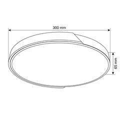 Solight LED osvetlenie Polia, 25W, 1350lm, 30cm, 3CCT