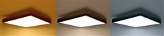 Solight LED ceiling lighting with remote control, square, wood decor, 3000lm, 40W, 45x45cm