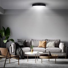 Solight LED stropné osvetlenie LECCE, 3CCT, 36W, 2100lm, 30cm, 3000/4000/6000K, čierna