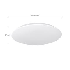 Solight LED osvetlenie Adrano s ochranou proti vlhkosti, IP54, 18W, 1530lm, 3CCT, 23cm