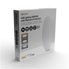 Solight LED osvetlenie Adrano s ochranou proti vlhkosti, IP54, 18W, 1530lm, 3CCT, 23cm