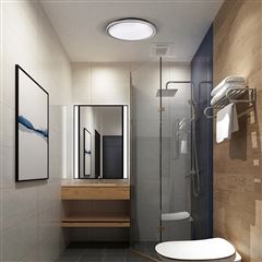 Solight LED osvetlenie Acate s ochranou proti vlhkosti, IP54, 24W, 2160lm, 3CCT, 30cm, strieborná