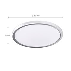 Solight LED osvetlenie Acate s ochranou proti vlhkosti, IP54, 24W, 2160lm, 3CCT, 30cm, strieborná