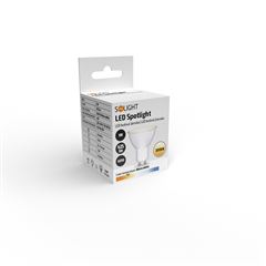 Solight LED žiarovka, bodová , 5W, GU10, 3000K, 425lm, biela