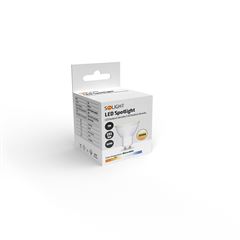 Solight LED žiarovka, bodová , 7W, GU10, 3000K, 595lm, biela