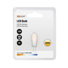 Solight LED žiarovka G4, 1,5W, 3000K, 130lm