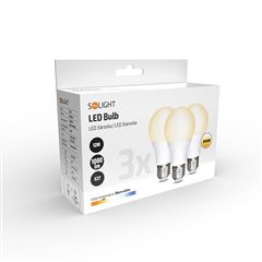 ECOLUX LED žiarovka 3-pack, klasický tvar, 12W, E27, 3000K, 270°, 1080lm, 3ks v baleniu