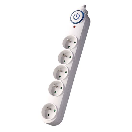 Solight prepäťová ochrana, 150J, 5 zásuviek, 5m, biela