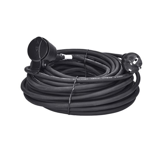 Solight predlžovací prívod 20m, 1 zásuvka IP44, 3 x 2.5mm2, kábel guma-neoprén H07RN-F