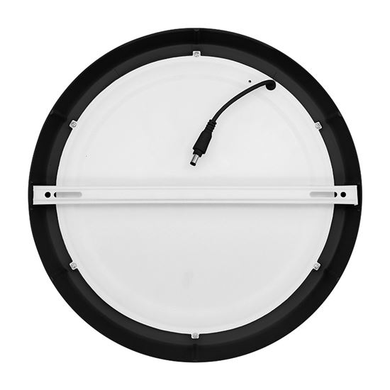 Solight LED mini panel CCT, prisazený, 24W, 1800lm, 3000K, 4000K, 6000K, okrúhly, čierna farba
